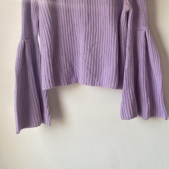 Free People S Damsel Bell Sleeve Knit Sweater - Picture 10 of 13